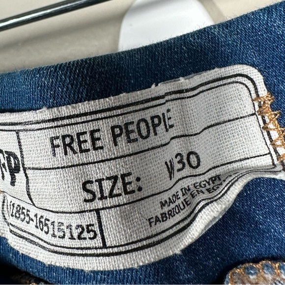 Free People Easy Goes It Denim Leggings / Jeggings In Blue Size 30 - Picture 4 of 6